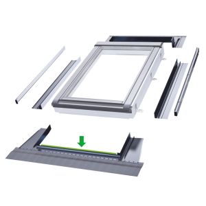 Onderste afdekprofiel met stoppers 78cm (RAL 7016) - Part 35